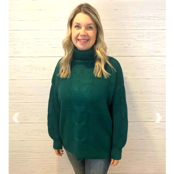 BNWT Zenana cableknit turtleneck - Picture 1 of 3